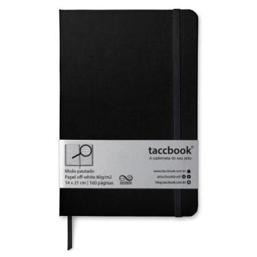 Imagem de Caderno Pautado taccbook Preta 14x21 Ríg.