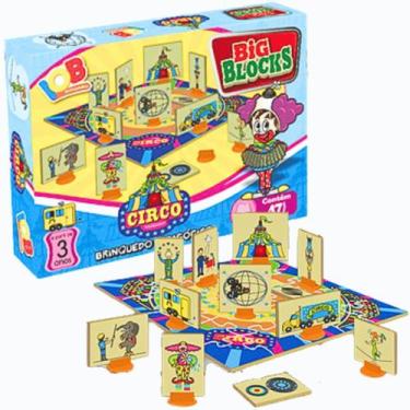 Imagem de ESCOLHA O SEU! Jogo Big Blocks Fazendinha, Aeroporto, Zoologico, Circo
