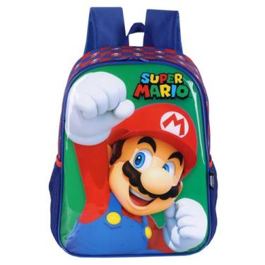 Imagem de Mochila De Costas Escolar Infantil Super Mario Bros Verde - Luxcel