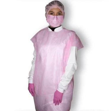 Imagem de Avental descartável rosa sem manga 20g  10 Unids- Protdesc