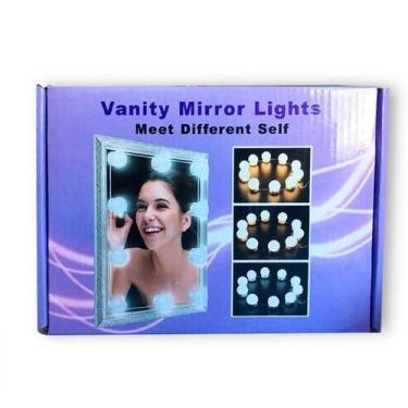 Imagem de Luzes Camarim Maquiagem Com 10 Lampadas 3 Cores Led - BC BORA COLEGA S