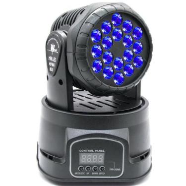 Imagem de Moving Head Rgb 18 Led 3 Watts Triled Profissional Festas - Lorben
