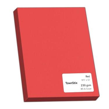 Imagem de 96 peças, 38,6 kg (230 gsm) - cartolina vermelha, papel de papelão grosso pesado - impressão a laser e jato de tinta, 21,6 x 28 cm