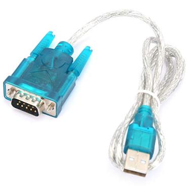 Imagem de Adaptador de Porta Serial USB para RS232 HL-340 Cabo Serial de 9 Pinos Conexão Fácil Win95/98/XP/Vista