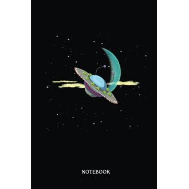 Imagem de Alien Notebook: Space Sci Fi Alien Unidentified Flying Object Moon Ufo | Alien Journal, Lined Journal Ufo, Ufo Journal, Lined Journal Alien, Size 6 X 9", 120 Pages.