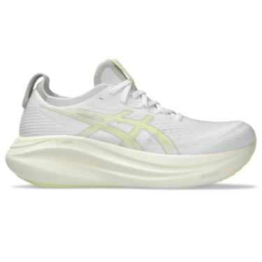 Imagem de Asics Tênis de corrida masculino Gel-Nimbus 27, Branco/amarelo, 44