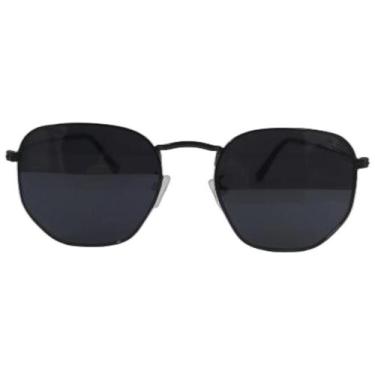 Imagem de Óculos De Sol Hexagonal Unissex Preto Uv400 - Scarlat