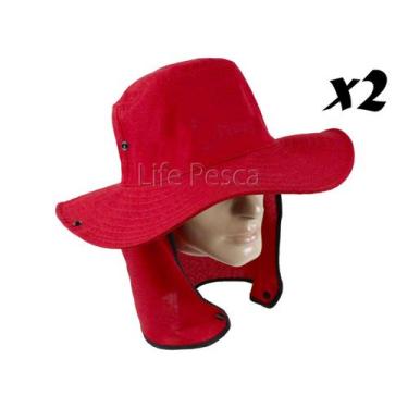 Imagem de Kit 2 Chapéus Pescador C/ Protetor De Nuca - Várias Cores - Nacional, 