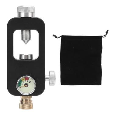 Imagem de Adaptador de Recarga de Tanque de Mergulho Equipamento de Mergulho de Alumínio Com Manômetro para Cilindro de 0,5L 1L Fácil Transferência de Gás de Tanques Maiores para Menores