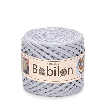 Imagem de Fio de camiseta Fettuccini Zpagetti Ball, fio de camiseta de 3 a 5 mm para tricô de crochê, laços de máscara, fio de algodão orgânico, fio de macramê, fio de jérsei - prata