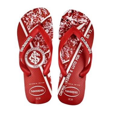 Imagem de Chinelo Havaianas Internacional Top Times Futebol Oficial, Branco, Ver