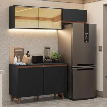 Imagem de Armário de Cozinha Compacta 190cm Preto Reims Madesa 09, Preto