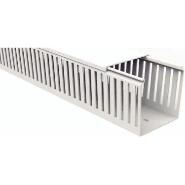 Imagem de Canaleta Para Painel Tramontina Semiaberta Branca 80x80x2000mm Tramont