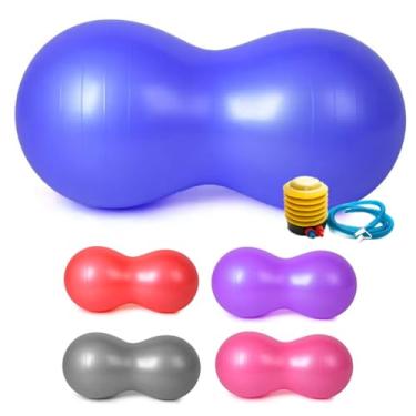 Imagem de Bola Pilates Feijão 90x40 cm Resistente Pilates C/Bomba (roxo)