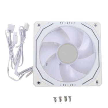 Imagem de Cooler de Ar da CPU, Ventilador PWM de 120 Mm, Refrigerador de CPU Argb de 3 Pinos, Velocidade Ajustável de 800-1800 Rpm, Ventilador de Resfriador de Computador para (Lâminas
