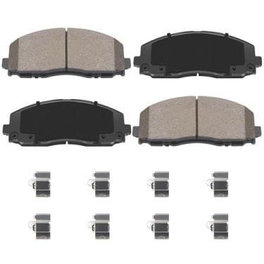 Imagem de SUPLABEL Conjunto de pastilhas de freio a disco de cerâmica premium - compatível com Chrysler Pacifica, Town & Country, Voyager; Dodge Grand Caravan, Journey; Jeep Gladiator; Ram C/V + mais; FRENTE