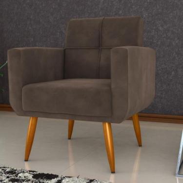 Imagem de Poltrona Veludo 69cm Havanna Matrix, Marrom