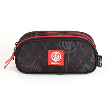 Imagem de Estojo Escolar Infantil Duplo UP4YOU Enaldinho ET47515UP Vermelho - Maxlog