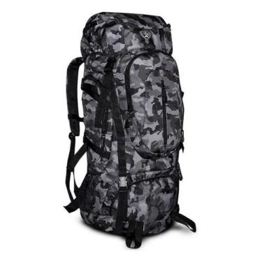 Imagem de Mochilaacampamento Impermeável Trilha Viagem 70l Cor Camufla - Clio