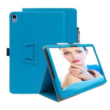 Imagem de FIEWESEY Capa para Walmart Onn 25.7 cm 2024 modelo 4ª geração, capa dobrável de couro PU com suporte para lápis e alça de pulso para tablet ONN 10.1 polegadas Gen 4 2024 (modelo: 100135925) (azul)