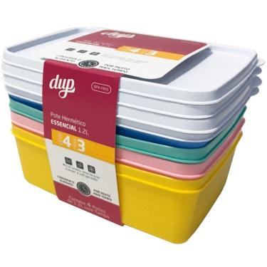 Imagem de Conjunto de Potes Herméticos Essenciais 1,2L Leve 4 Pague 3 - Dup