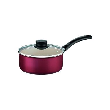 Imagem de Panela Antiaderente Alumínio 18cm 2L Tramontina Tampa de Vidro Starflon Max