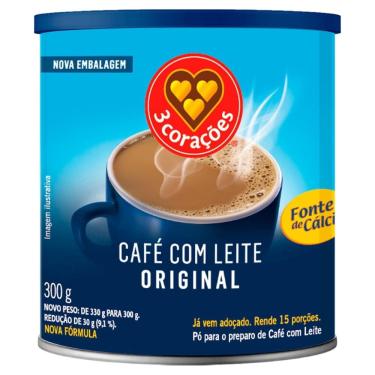 Imagem de CAFE C LEITE SOLUVEL ORIG 3 COR LATA300G