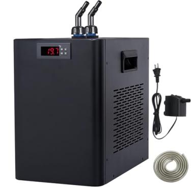 Imagem de 1/10HP Aquarium Chiller, 42 Gallon Bathtub Flowing Water Cooler, Design silencioso, com mangueira e bomba de água, adequado para hidroponia, plantas aquáticas, corais, camarão cristal