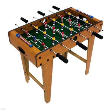 Imagem de Mini Mesa Pebolim Infantil Totó Pé Alto 60 cm 18 Jogadores - GOLD PLAC