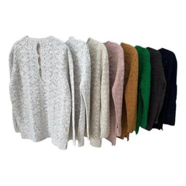 Imagem de Suéter Blusa De Frio Plus Size Tricot Premium Mousse Grossa-Feminino
