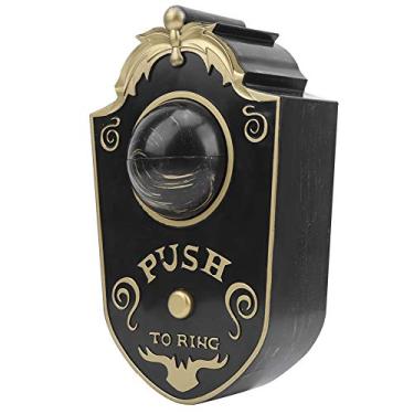 Imagem de Decoração de Campainha de Halloween Com um Olho só - Globo Ocular Pendurado na Porta Assustadora Com Som (Campainha caolho P018 preta)