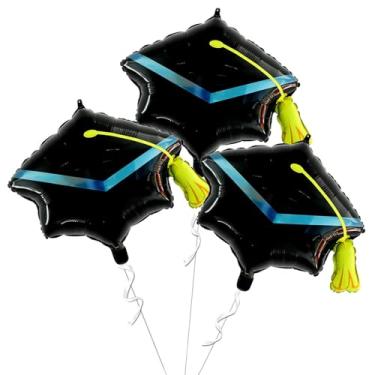 Imagem de Soochat Balão de boné de formatura, balões de graduação | Balões de chapéu de graduação para decoração de festa de formatura