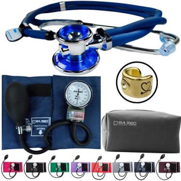 Imagem de Kit Aparelho Pressao Esfigmo Aneroide Estetoscopio Rappaport - Love Sa