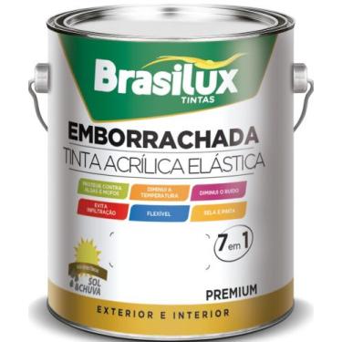 Imagem de Tinta Emborrachada Branco Neve 7 Em 1 - 3,6 Litros Brasilux