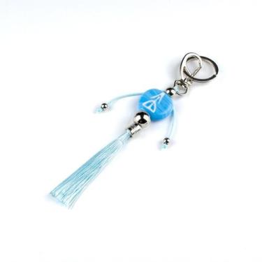Imagem de Chaveiro Oxossi Azul Ofá 15 cm em Murano - Lua Mística - 100% Original