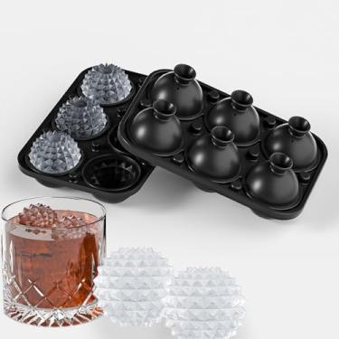 Imagem de Molde de bola de gelo para bola de golfe, 5,3 cm, grande, moldes de gelo de silicone, formas divertidas, moldes de gelo, novos presentes de Natal para homens, mulheres, coquetéis, bourbon, conhaque