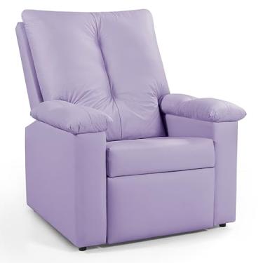 Imagem de Poltrona Lisboa Reclinável Papai 3 Posições Estética Corino Confort Plus (LILAS)