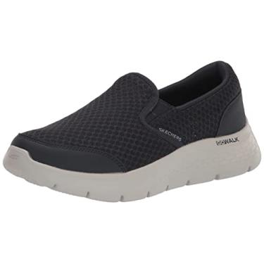 Imagem de Skechers Tênis masculino Gowalk Flex-Athletic sem cadarço casual com espuma resfriada a ar, Azul marinho/cinza 2, 45
