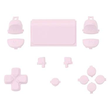 Imagem de eXtremeRate Substituição D-pad R1 L1 R2 L2 Griggers Touchpad Action Home Share Options Buttons, Sakura Pink Conjunto completo de kits de reparo de botões com ferramenta para controle PlayStation 4 PS4 Slim PS4 Pro CUH-ZCT2