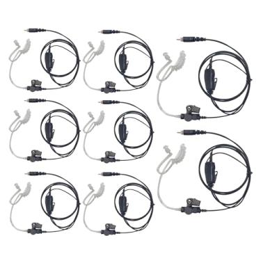 Imagem de WODASEN 8 peças de fone de ouvido CLP1010e CLP1080e Walkie Talkie Ear Piece Acoustic Tube Headset com microfone PTT para Motorola CLP 1010e 1080e CLP107e CLP1040e CLP1083e CLP446e CLPe446 CLPe Plus