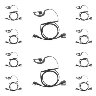 Imagem de Sarcia Pacote com 10 fones de ouvido Walkie Talkieds com microfone PTT para BaoFeng Uv-5r Bf-888s Bf -f8hp Uv-82 Kenwood TK-3107 TK-2107 NX-1200 NX-1300 K1 WouXun PuXing rádio bidirecional formato G