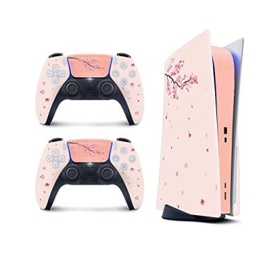 Imagem de TACKY DESIGN PS5 Skin Japanese Cherry Blossom for PlayStation 5, Console & 2 Controller, Vinyl 3M Decal Stickers, Full Wrap Cover (Disk Edition)