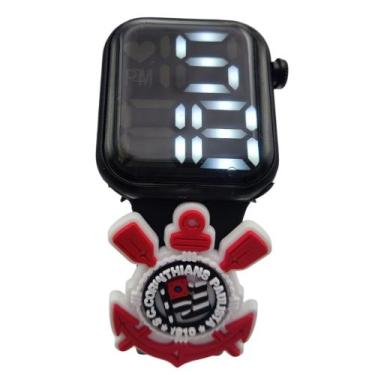 Imagem de Relógio Infantil Digital Poderoso Timão Corinthians-Preto - Smactudo