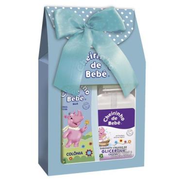 Imagem de Kit Colônia Cheirinho de Bebê Blue 210ml+Sabonete Glicerinado Cristal 
