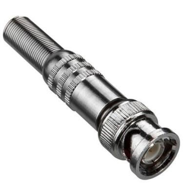 Imagem de Conector Bnc Macho Com Mola De Parafuso - DGS SEGURANÇA ELETRÔNICA