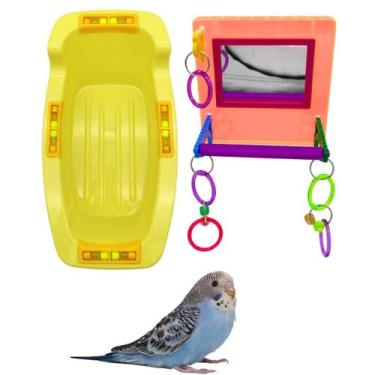 Imagem de Kit Banheira Com Missanga Amarela E Brinquedo Espelho Multiplay Com Po