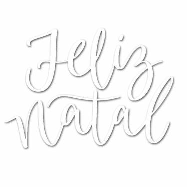 Imagem de Transfer Vinílico Feliz Natal Branco Tam.p Com 1 Unidade