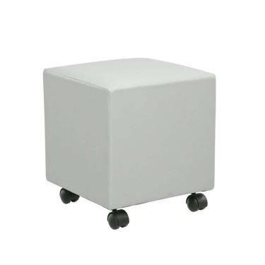 Imagem de Puff Studio 40cm X 40cm X 40cmcourino Com Rodizios Branco