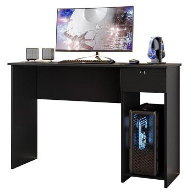 Imagem de Mesa Para Computador Gamer 1 Gaveta Preto - Peternella Móveis Preto