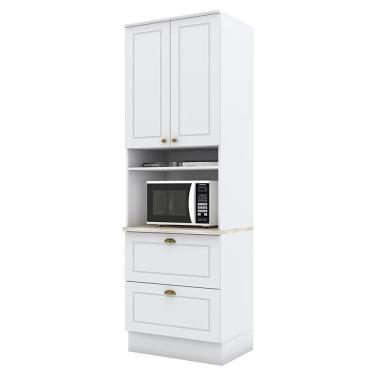 Imagem de Torre Quente 1 Forno Americana Branco Com Tampo Calcare - Móveis Henn Branco Hp